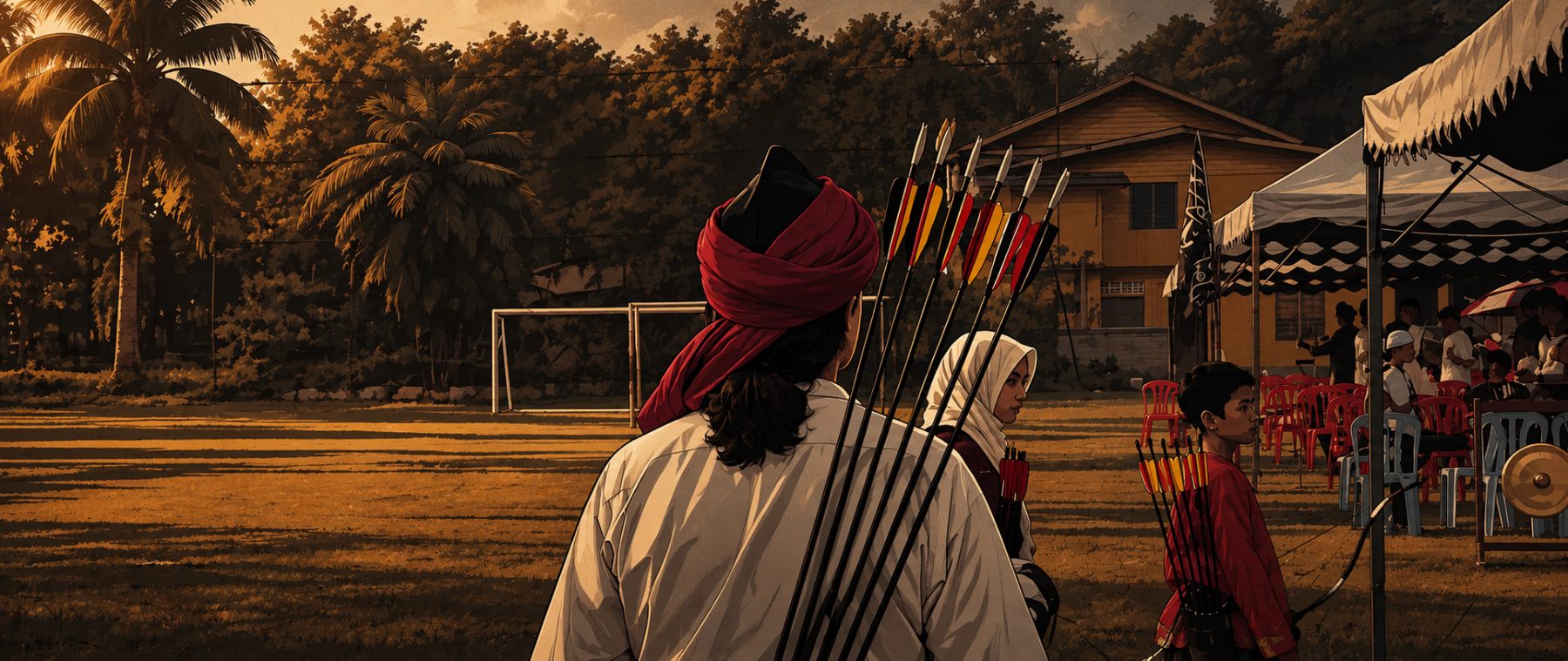 Horse archery riders during a HAA(S) activity